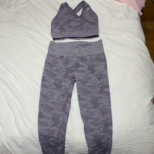 Gym Shark purple camo set